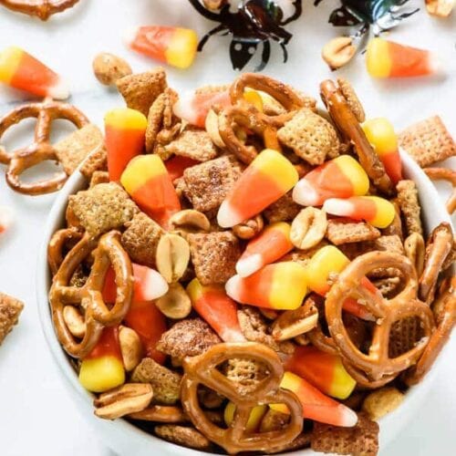 Halloween Chex Mix With Candy Corn And Peanuts Wellplated Com
