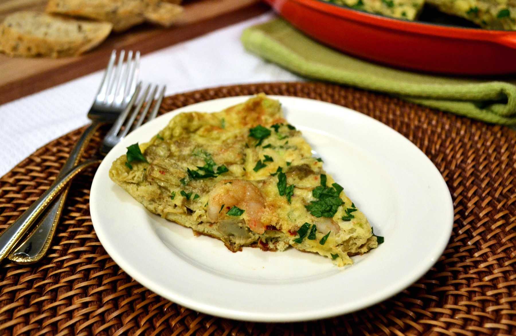 Shrimp and Artichoke Frittata The Law Student's Wife