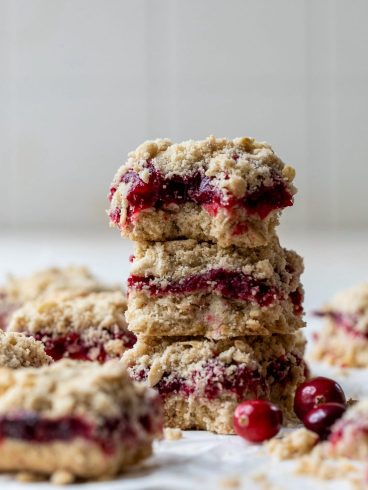Stack of cranberry bars