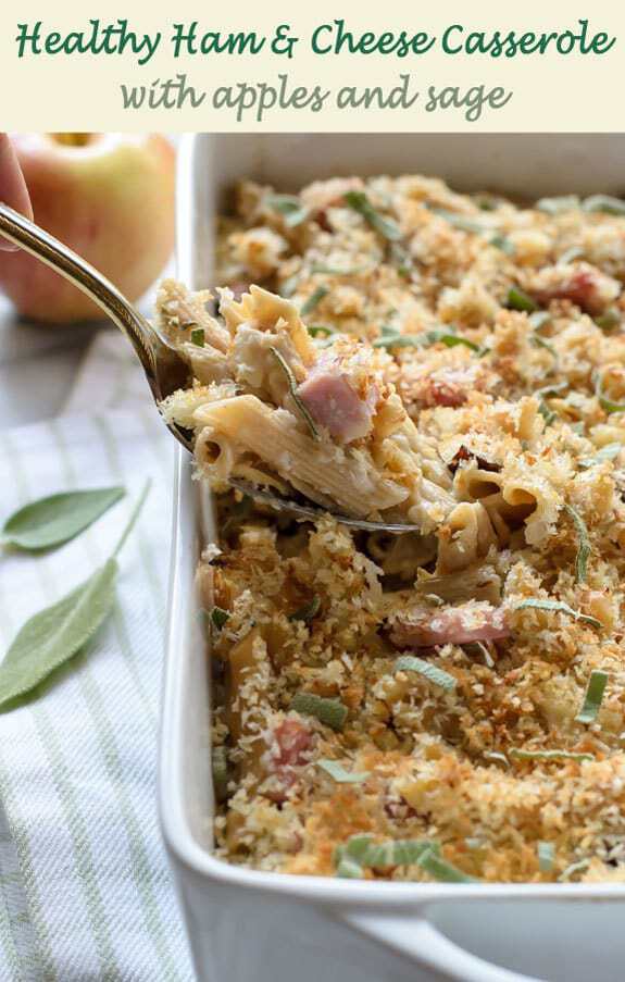 Healthy Ham and Cheese Casserole with Apples and Sage-image