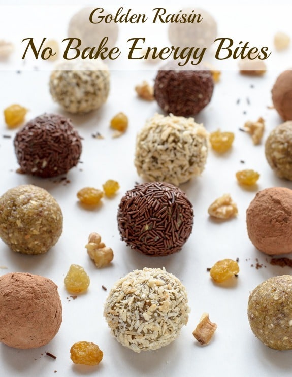 Golden Raisin No Bake Energy Bites