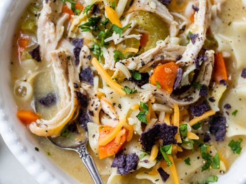 Creamy Chicken Noodle Soup Easy And Healthy Wellplated Com