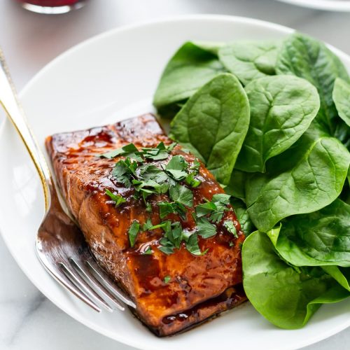 Balsamic Glazed Salmon Romantic Dinner Recipe Well Plated By Erin