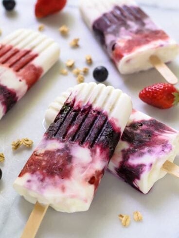 Berry Parfait Breakfast Yogurt Popsicles