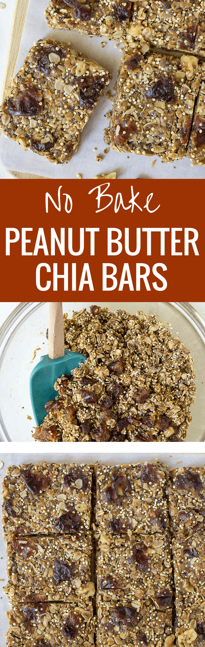Peanut Butter Chia Healthy Granola Bars No Bake Wellplated Com