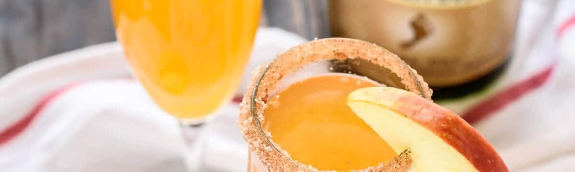 3 Ingredient Apple Cider Champagne Cocktails. A beautiful and easy signature drink recipe!