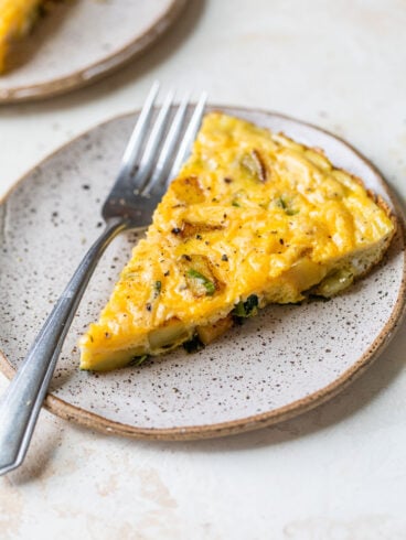 Easy potato frittata with spinach