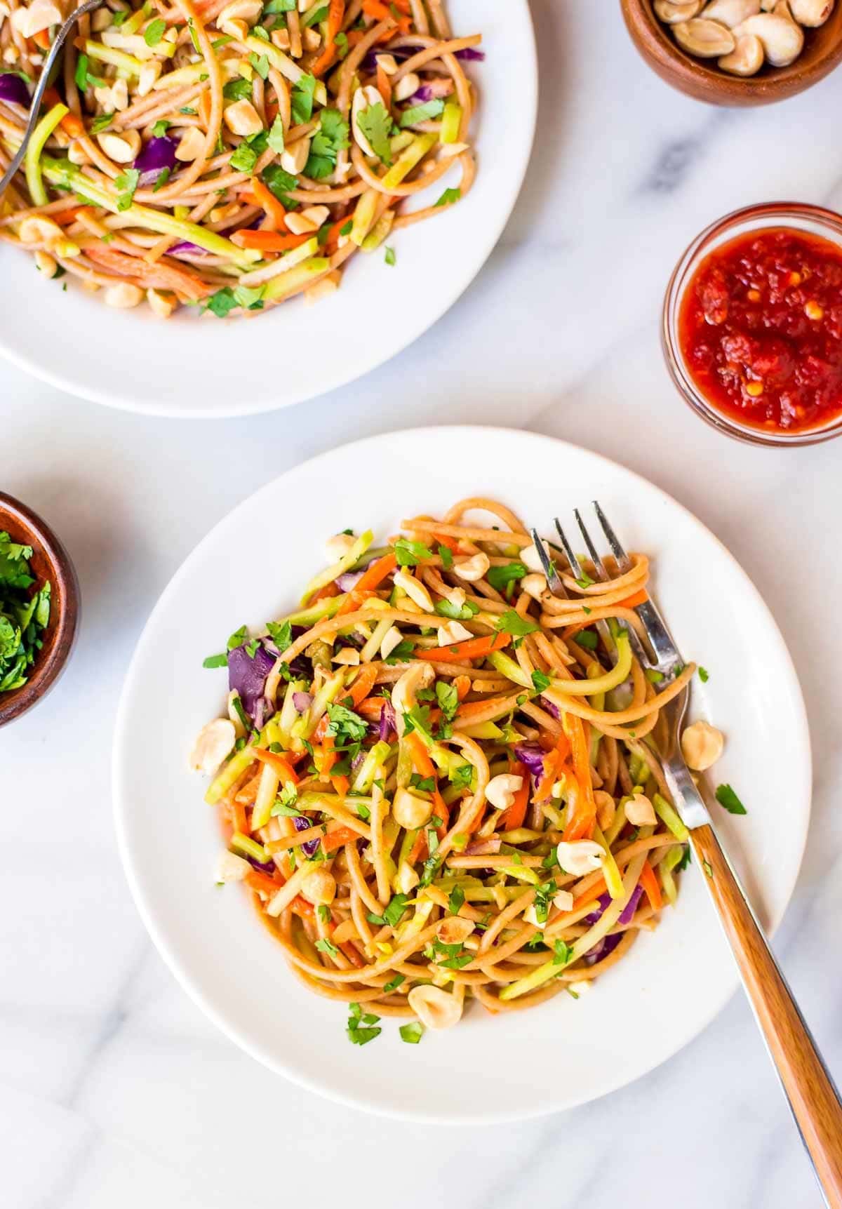 Asian Noodle Salad With Creamy Peanut Dressing WellPlated