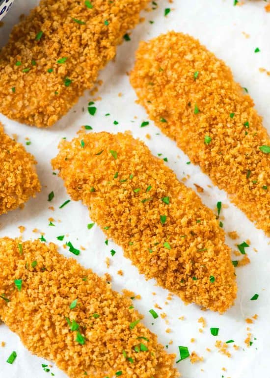 Honey Mustard Chicken Tenders {Crispy and Juicy!}