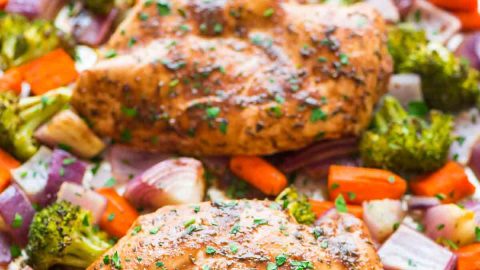 Maple Dijon Chicken And Vegetables Easy And Healthy Wellplated Com
