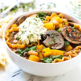 Slow Cooker Vegetarian Lasagna Soup