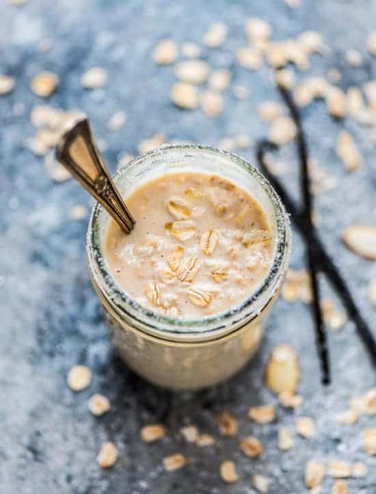 Sugar Cookie Overnight Oatmeal {High Protein!}