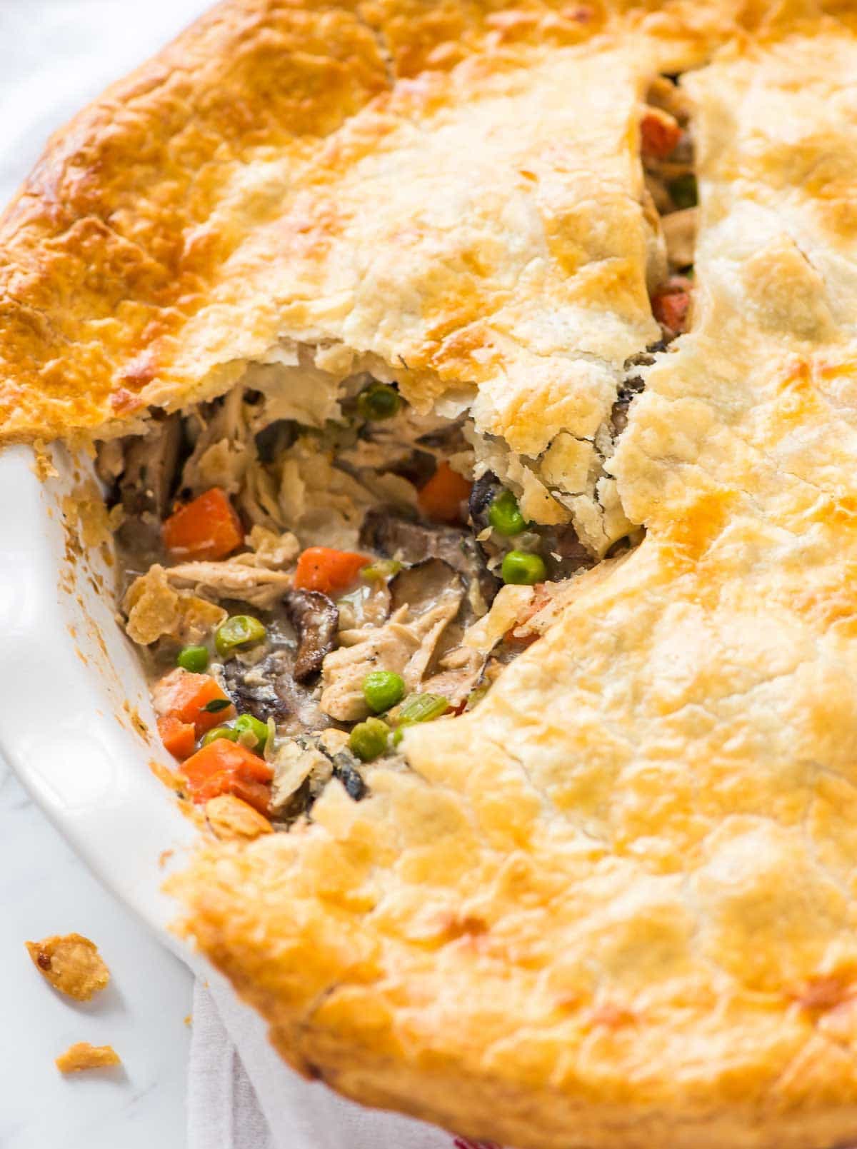 One Crust Chicken Pot Pie Recipe