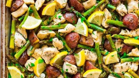 Baked Lemon Chicken One Pan Recipe Wellplated Com Baked Lemon Chicken One Pan Recipe Wellplated Com