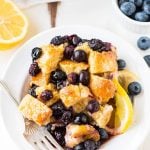 Overnight Lemon Blueberry French Toast. This healthy version of French toast casserole is prepped the night before, so in the morning, all you need to do is bake! Recipe at wellplated.com | @wellplated