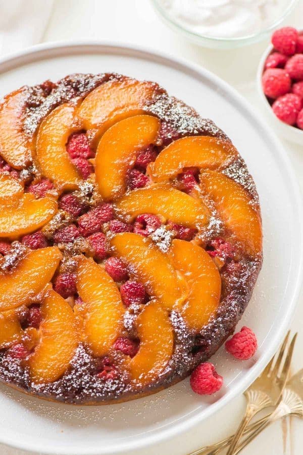peach upside down cake