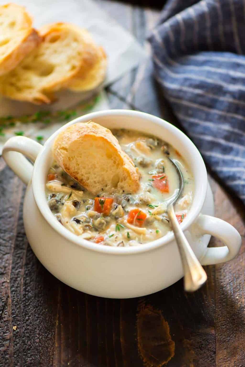 Chicken Wild Rice Soup Slow Cooker or Instant Pot Recipe