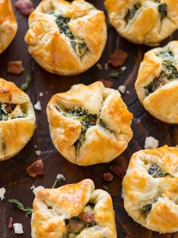Flaky spinach puffs