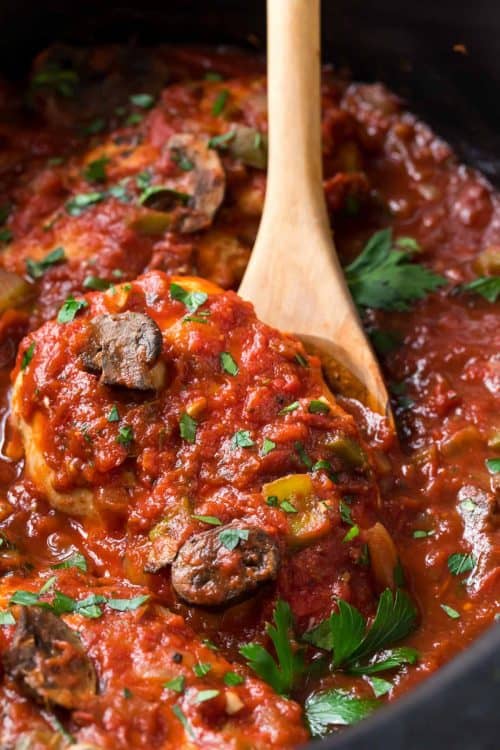 Slow Cooker Chicken Cacciatore Easy, Healthy Recipe