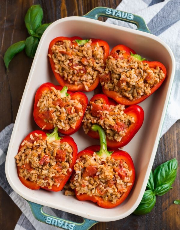 Italian Stuffed Peppers Easy And Healthy Wellplated Com