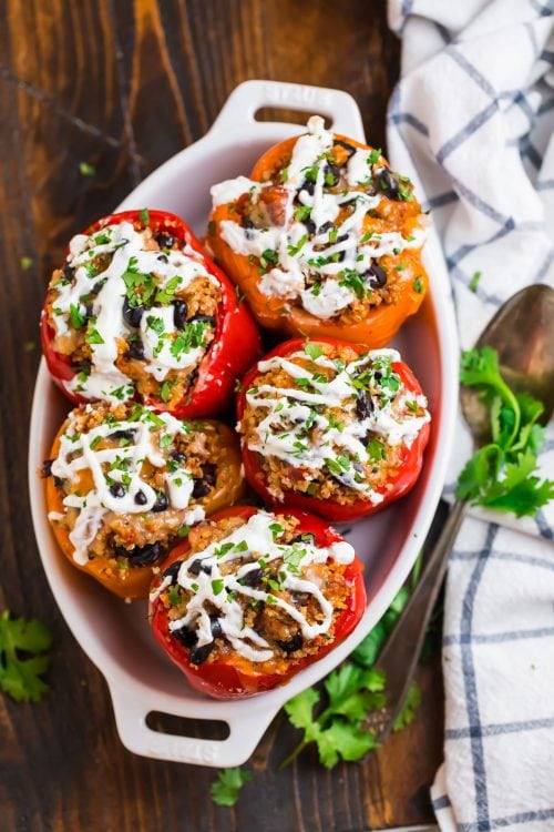 Crockpot Stuffed Peppers {Freezer Friendly Recipe}