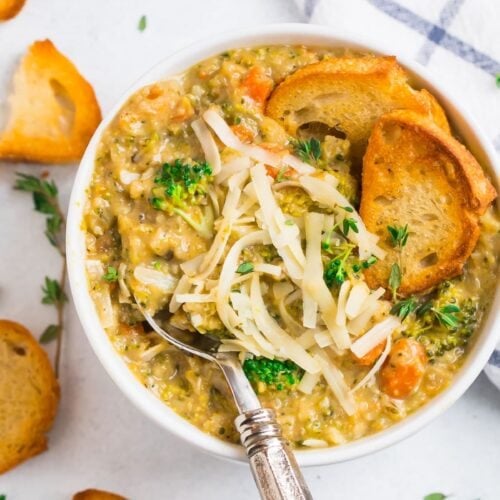 Broccoli Cauliflower Soup Easy Healthy Recipe Wellplated Com
