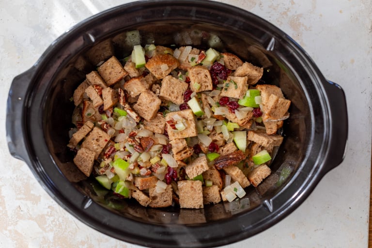 Stuffing in slow cooker insert