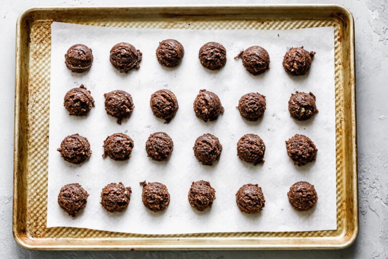 Batter on a baking sheet