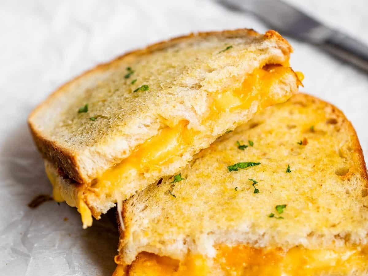 Easy air fryer grilled cheese