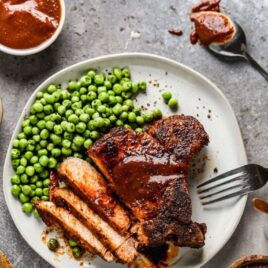 Air Fryer Pork Chops on plate.