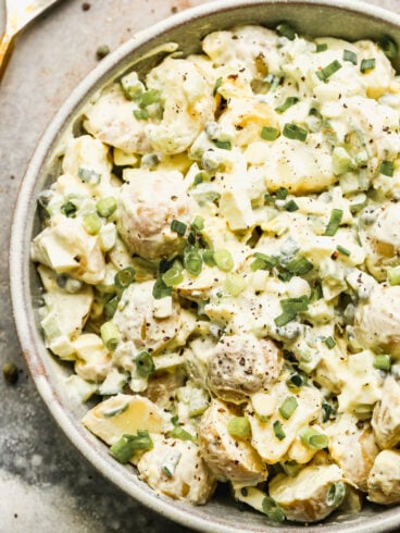 healthy potato salad with olive oil dressing