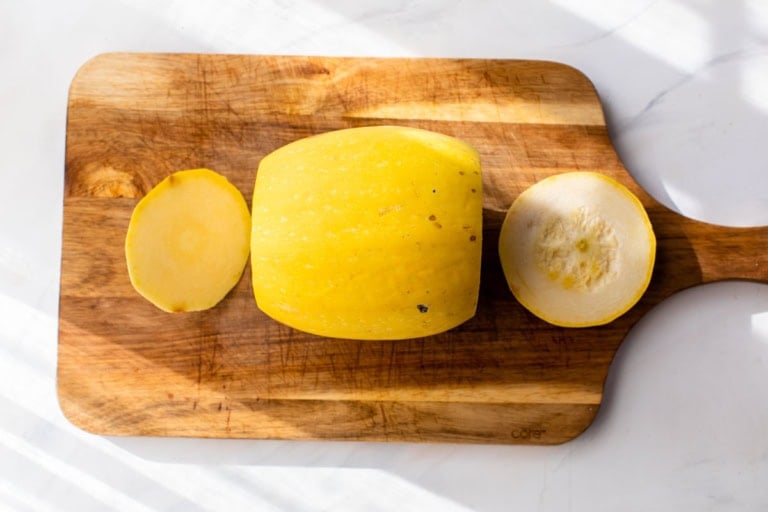 Spaghetti squash with ends cut off