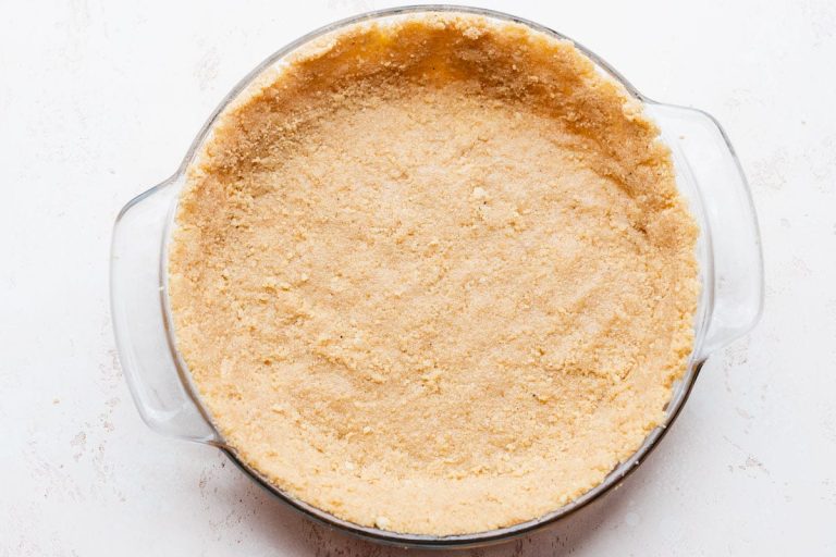 Pie crust in a baking dish