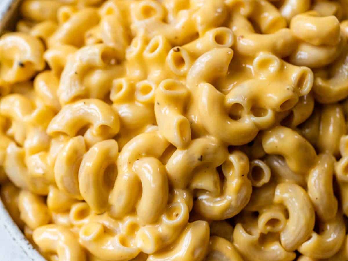 A bowl of easy Instant Pot mac and cheese