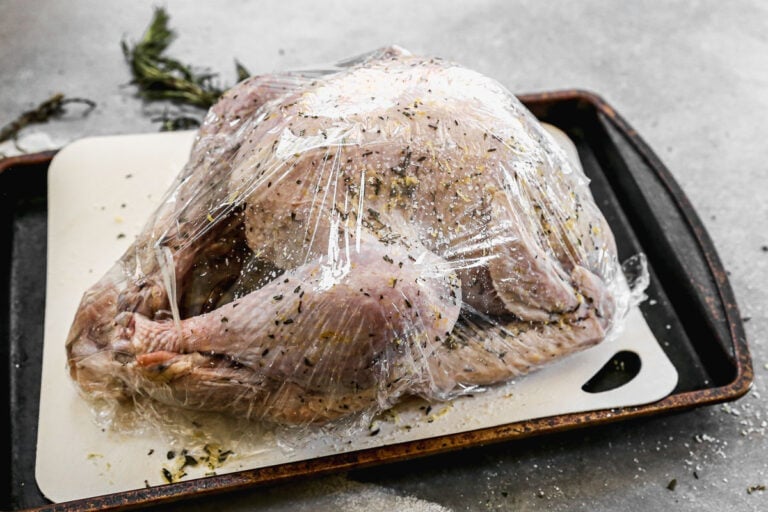 dry brine turkey covered for brining