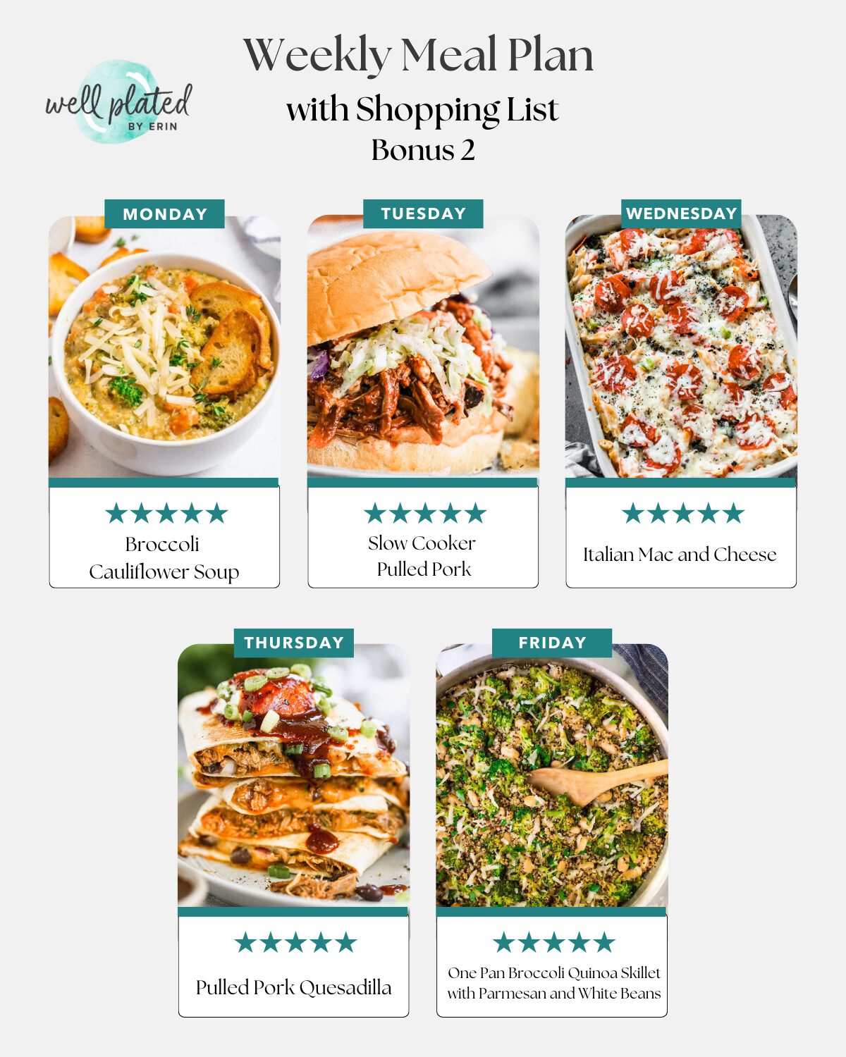 weekly meal plan bonus 2