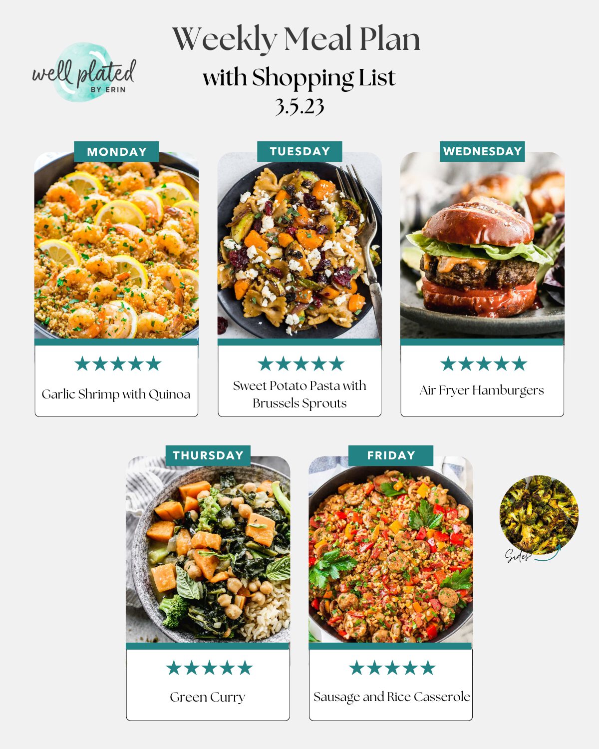 March 5, 2023 Meal Plan