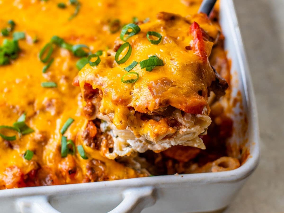 the best ground beef casserole in a dish
