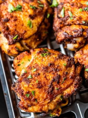 crispy, juicy air fryer chicken fries in the air fryer basket