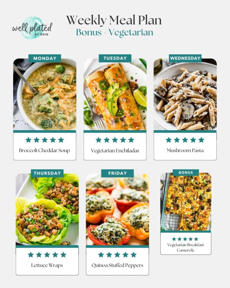Vegetarian Weekly Meal Plan – WellPlated.com