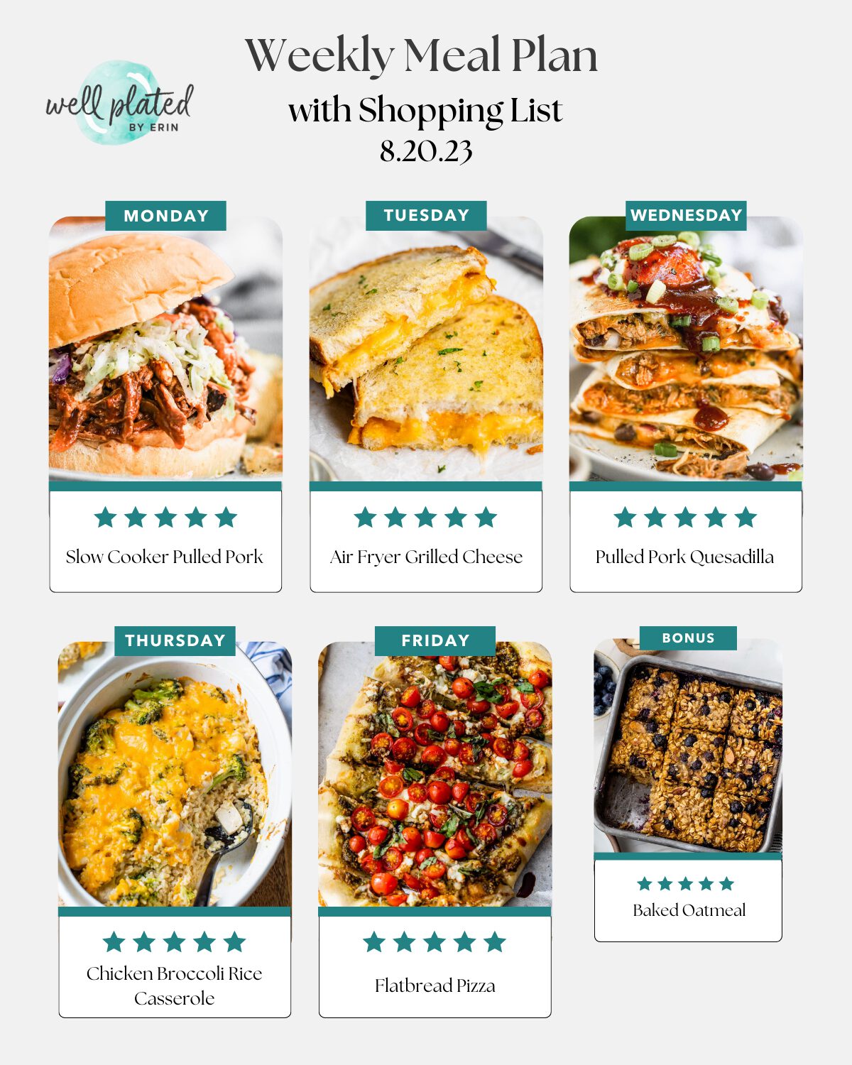 8.20 meal plan weekly free
