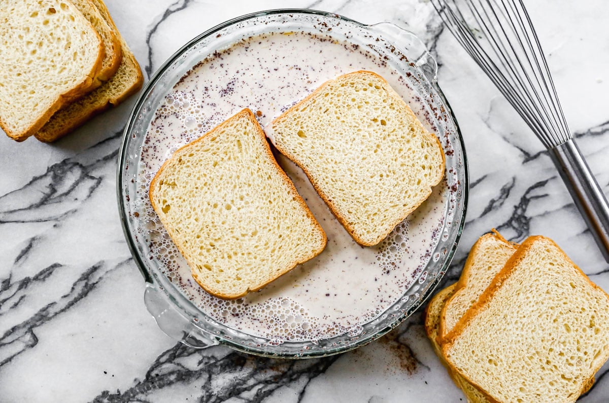covering brioche bread for brioche french toast recipe