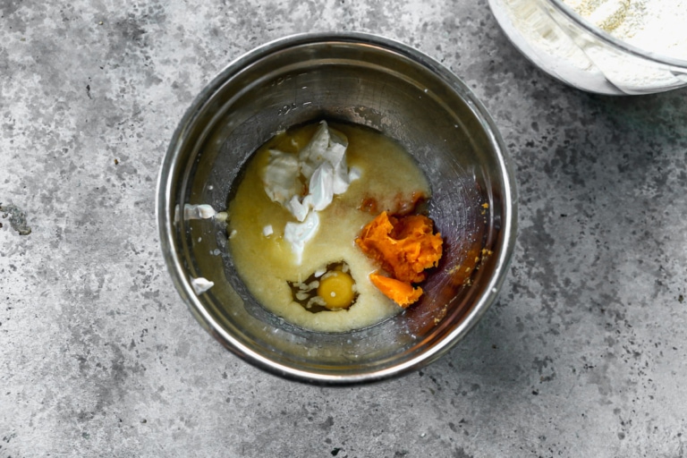 cornbread made from sweet potato and healthy ingredients