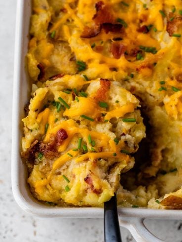 the BEST twice baked potato casserole