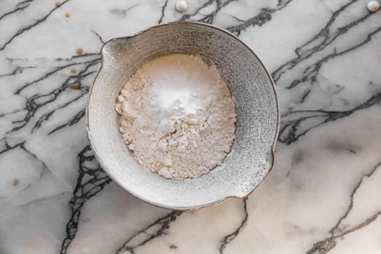 mixing ingredients for biscuits
