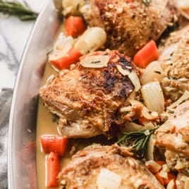 oven-braised chicken thighs