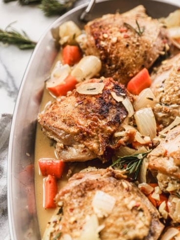 oven-braised chicken thighs