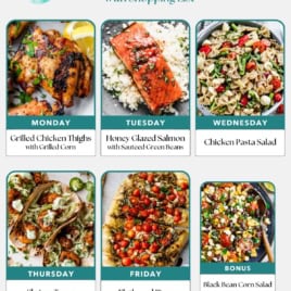 meal plan for families for a full week