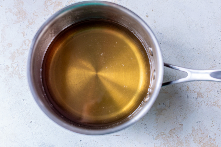 Simple syrup in pot