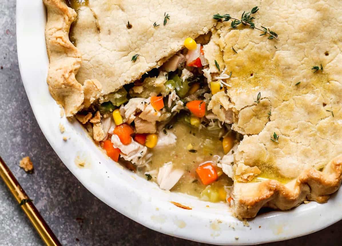 Turkey Pot Pie, Lightened Up